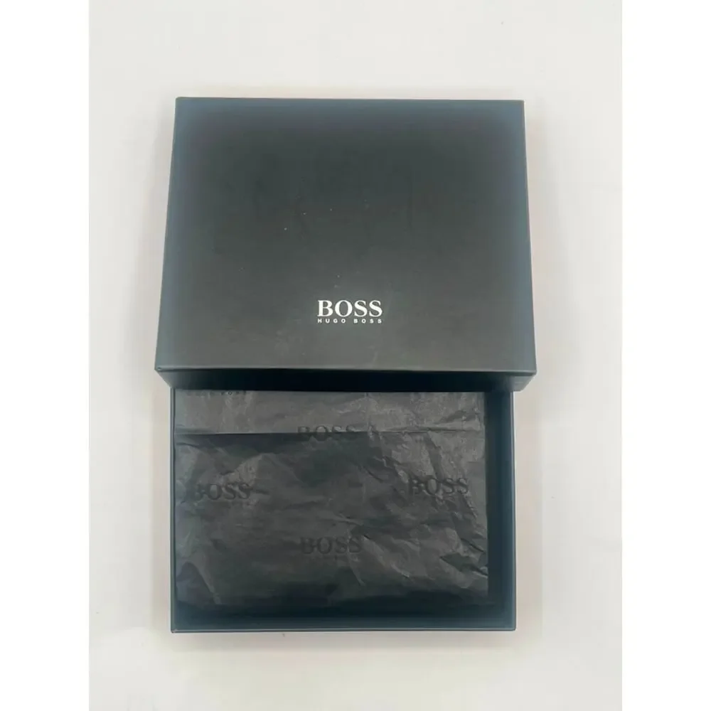 Hugo Boss BOSS Arezzo Black Leather Men's Wallet Bifold Trifold w/ Gift Box